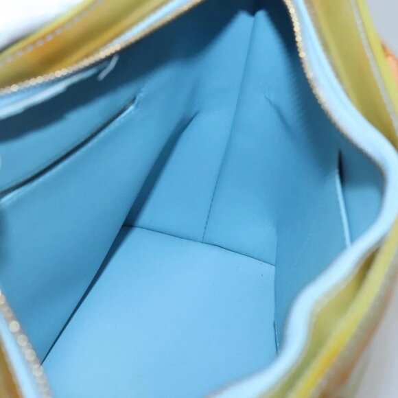 LOUIS VUITTON Monogram Vernis Houston Hand Bag Baby Blue M91005 LV Auth gh116 - Picture 11 of 16